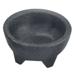 H.S. Inc. NHS1006 Black 8 Oz Molcajete Dish - 24 / CS