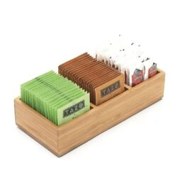 Cal-Mil 1246 Bamboo 3-Slot Condiment Holder
