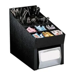 CARLISLE Dispense-Rite 14.75"x10" Black Countertop Organizer