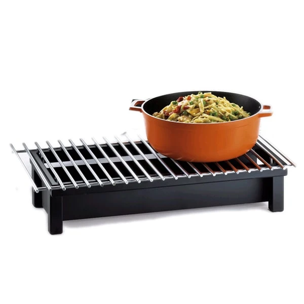 Cal-Mil 1348-22-13 Black 19.75 X 10" Modern Style Cook N Serve Riser
