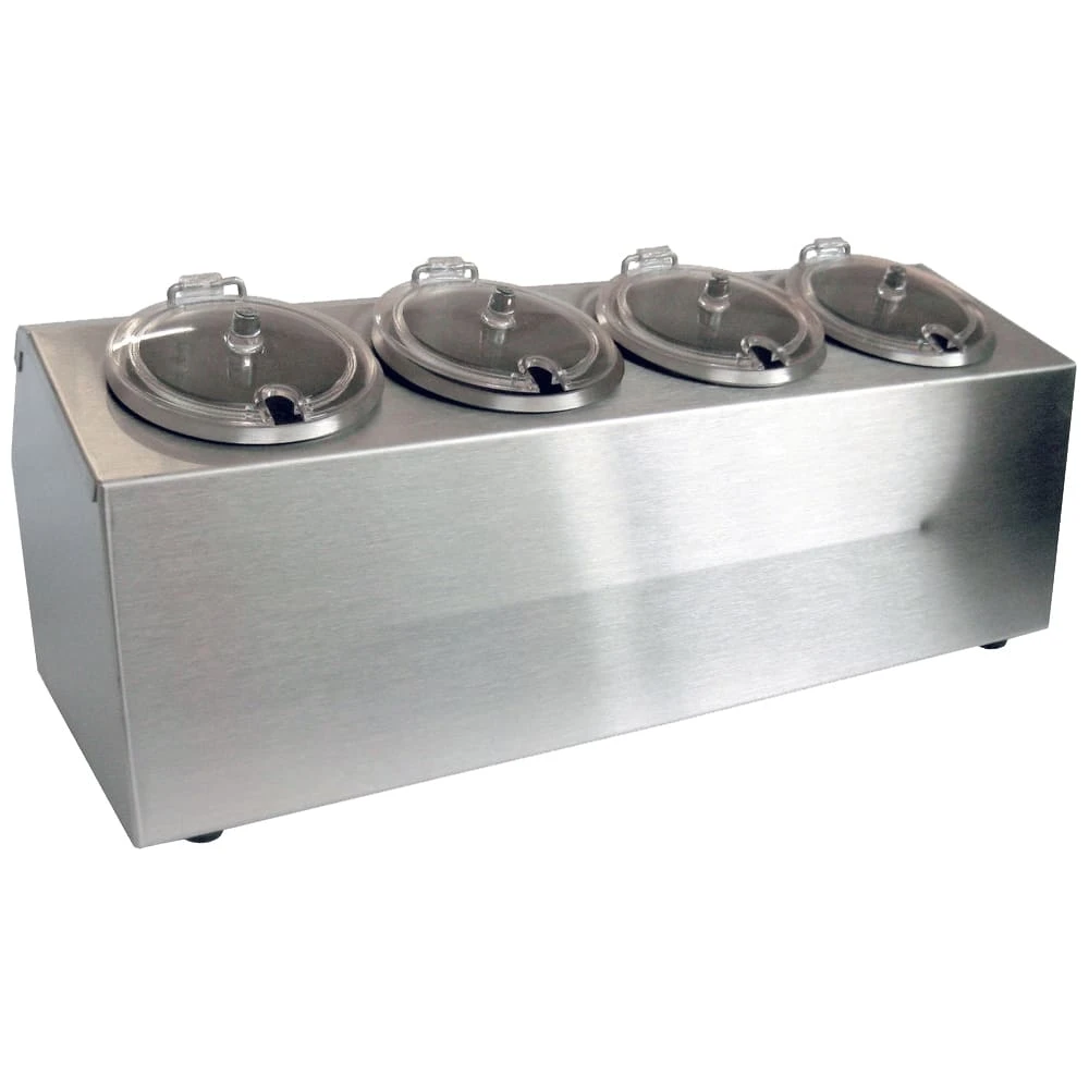 Steril-Sil CC-LTC-4SW 4 Well Cold Chest Condiment Dispenser