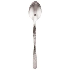 American Metalcraft HM12SOL S/S 12 In Solid Spoon With Hammered Handle