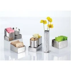 American Metalcraft HMBV1 S/S Hammered Bud Vase