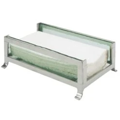 Cal-Mil 1595-33 Silver / Frost Soho 4" X 8" Napkin Holder