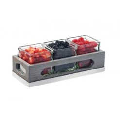 Cal-Mil 3806-83 Ashwood 3-Jar Display