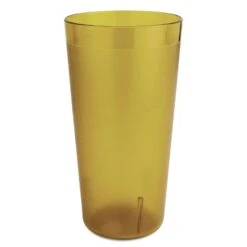 Darling Food Service Amber Plastic 20 Oz. Tumbler - Dozen