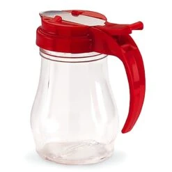 Vollrath 1606-02 7 Ounce Syrup Dispenser With Red Top - Dozen