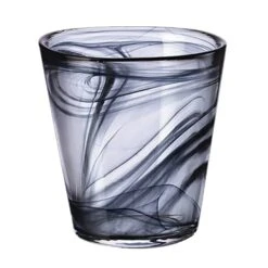 Bormioli Rocco 49147Q158 Capri 12.5 Oz. Black Swirl Glass - 4 / CS