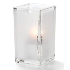 Hollowick 6109F Clear Satin Panel-Quad 2.5" X 4.25" Square Votive Lamp