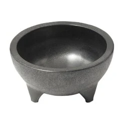 Winco PMSB-56 Black 56 Ounce Molcajete Salsa Bowl