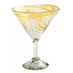 Orion Trading G266-AS Amber Swirl 15 Ounce Margarita Glass - 6 / CS