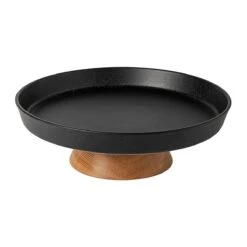 Costa Nova QUP322-CSB Boutique Black 13" Footed Centerpiece/Plate