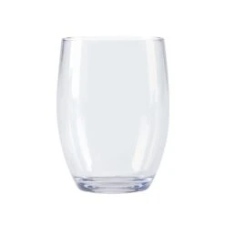 G.E.T. SW-1461-CL Stemless 12 Ounce Plastic Wine Glass - 24 / CS