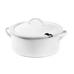 D.W. Haber DW05CWG8WT Homestyle S/S 5.5 Quart White Marmite