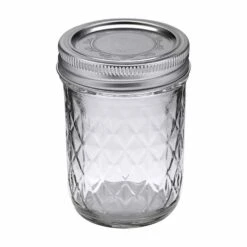 Berlin Packaging CJ660 Quilted Crystal 8 Ounce Mason Jar - 12 / CS