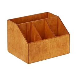 American Metalcraft PWC7 Natural Poplar 7.5 X 6.5" 4-Comp. Caddy