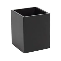 FOH BHO086BKB22 Black Bamboo 3-3/4" Square Napkin Holder - 6 / CS