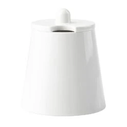 TableCraft 10421 Sierra White Melamine Sugar Jar With Lid - 12 / CS