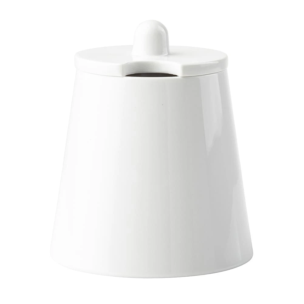 TableCraft 10421 Sierra White Melamine Sugar Jar With Lid - 12 / CS