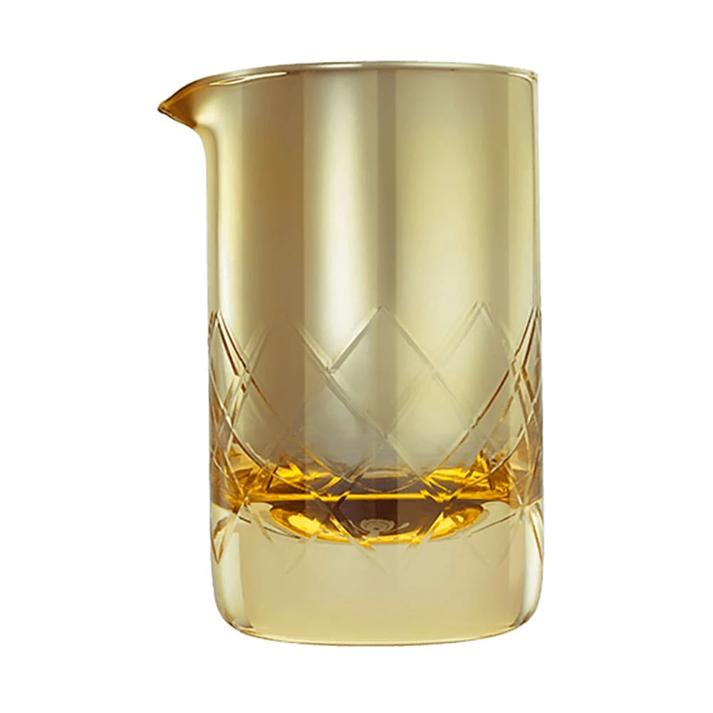 Mercer Culinary M37177GD Barfly Yellow/Silver 17 Ounce Mixing Glass