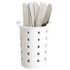 Cambro FWC56148 Camrack White Plastic Flatware Cylinder - 12 / CS