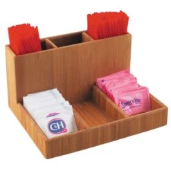 Cal-Mil 796-60 Bamboo 9 X 6.13" Sugar Packet / Stick Holder